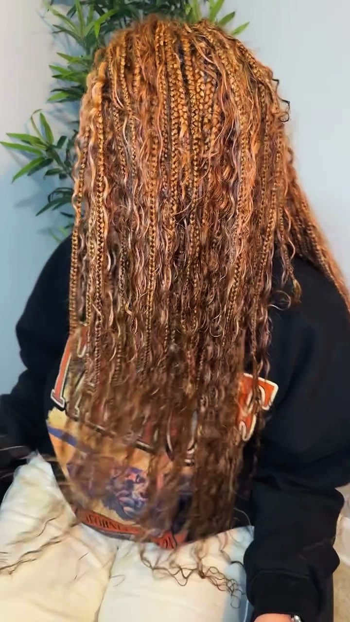 Boho Knotless Braids by Quality Cologne, further angle