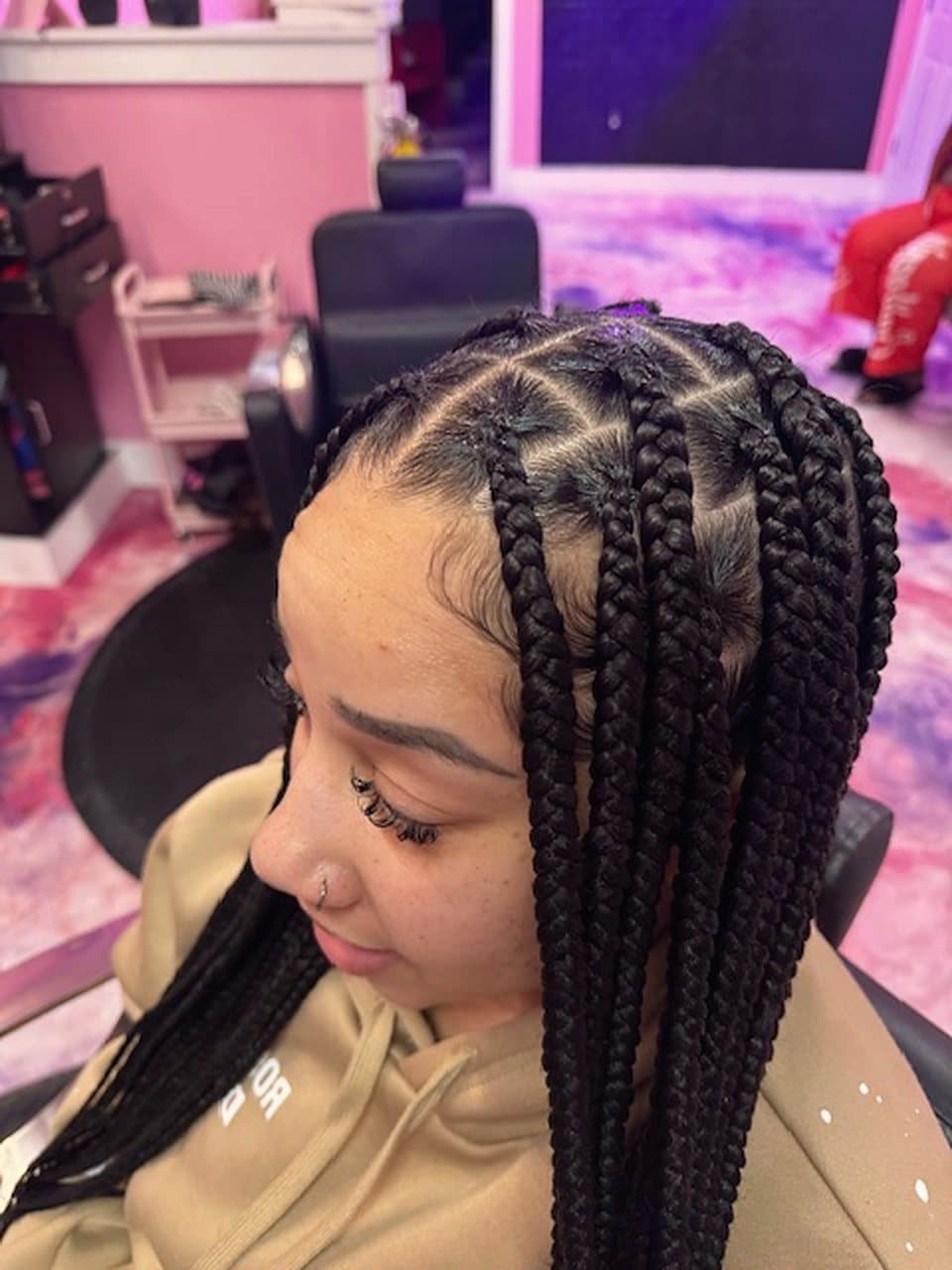 Knotless Braids by Quality Cologne, further angle